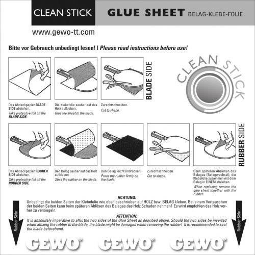 Clean Stick glue sheet