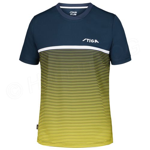 Shirt Lines, blau/gelb XXXS