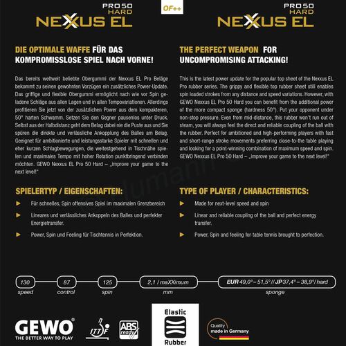 Nexxus EL Pro 50 Hard svart max