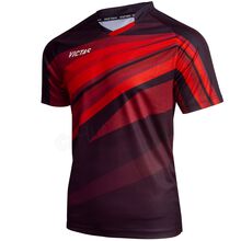 V-Shirt 222, schwarz / rot