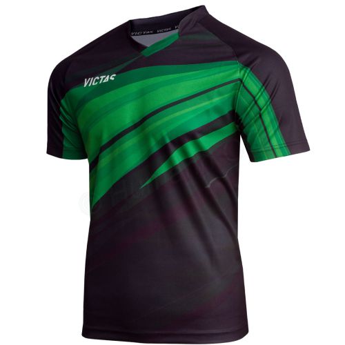 V-Shirt 222, black / green