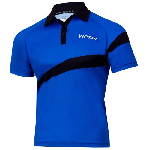 V-Shirt 215, svart / blå 2XS