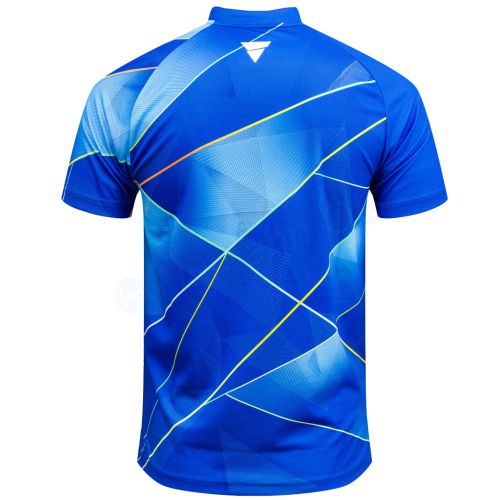 V-Shirt 222, black / blue 2XS