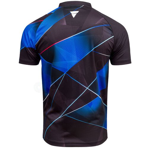 V-Shirt 225, schwarz/blau
