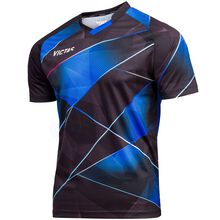 V-Shirt 225, schwarz/blau