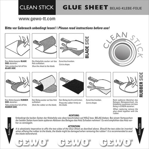 Clean Stick glue sheet