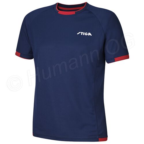 T-Shirt Capture, navy/rot XXS