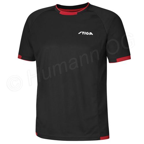 T-Shirt Capture, schwarz/rot L